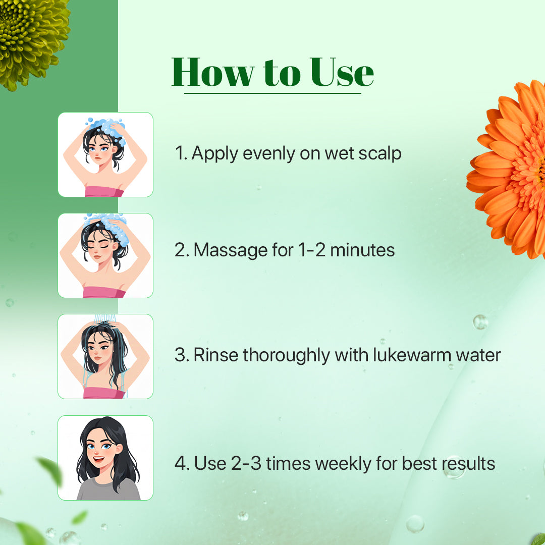 Herbal scalp care shampoo bottle